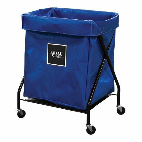 Royal Basket Trucks 8 Cu. Ft. Blue Vinyl X-Frame Cart R06-BBX-XFA-3ONN 50AR06BBXXFA3ONN